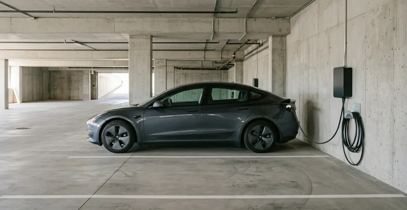 Installation de wallbox dans un parking de copropriété avec plusieurs bornes de recharge