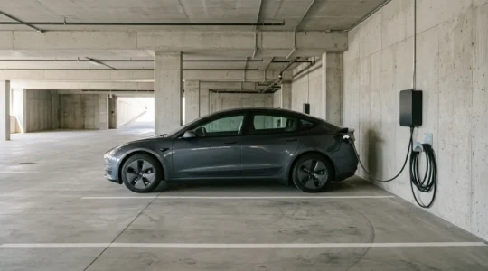 Installation de wallbox dans un parking de copropriété avec plusieurs bornes de recharge