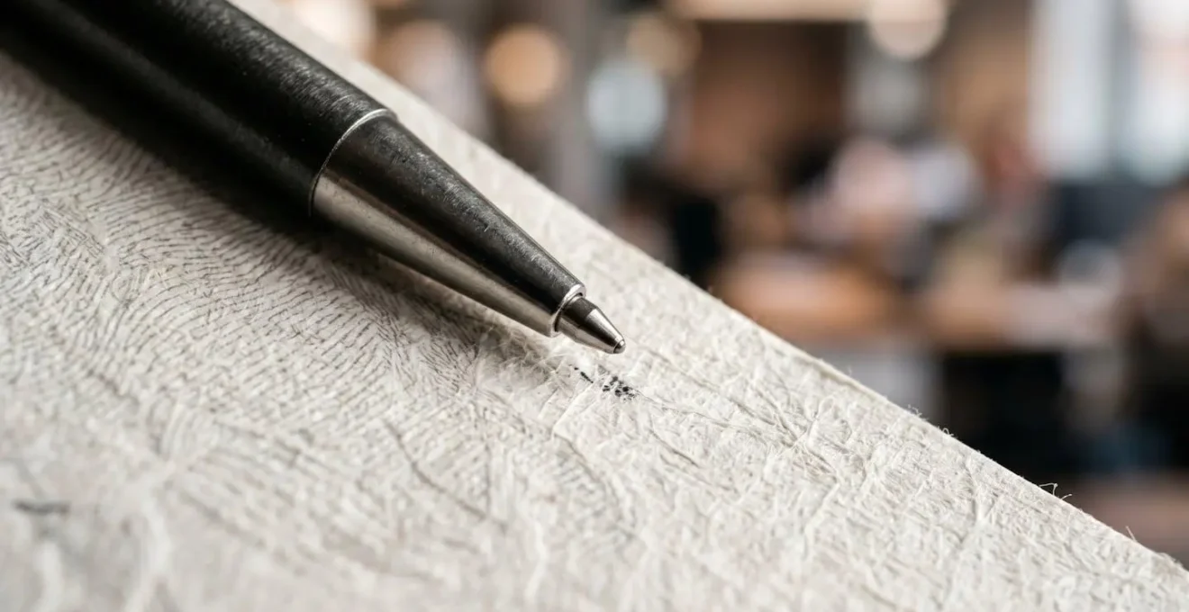 Bureau avec un écran d'ordinateur affichant une interface administrative et des documents officiels