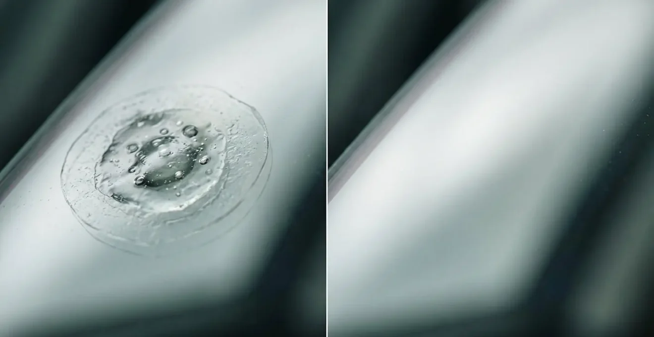 Comparaison visuelle entre une réparation amateur avec kit DIY et une réparation professionnelle sur un pare-brise